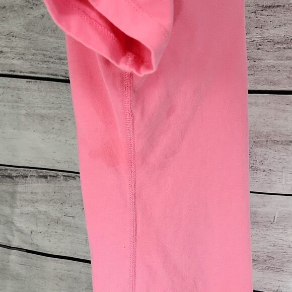 🐞Columbia Pink Omni-Freeze Collared Vneck Short Sleeve Top Medium - Picture 13 of 15